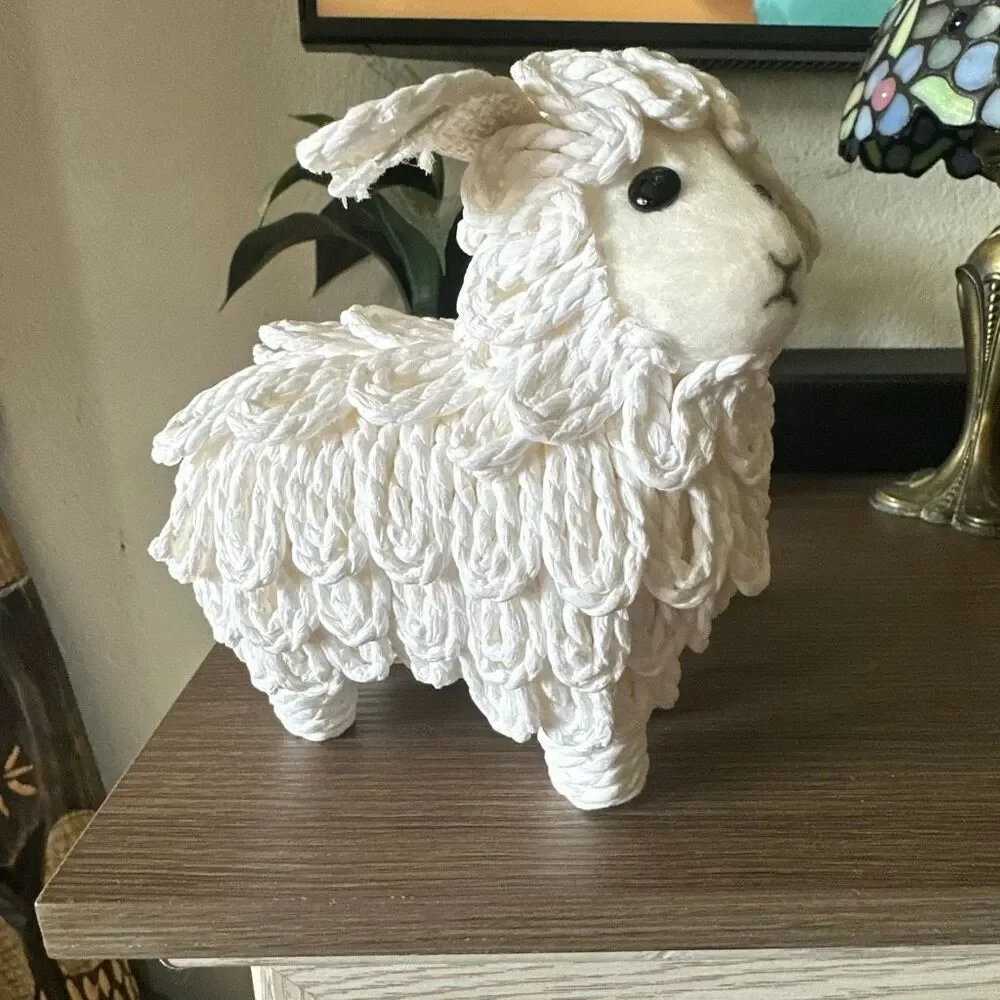 White rope Sheep / Lamb 6”x6”
